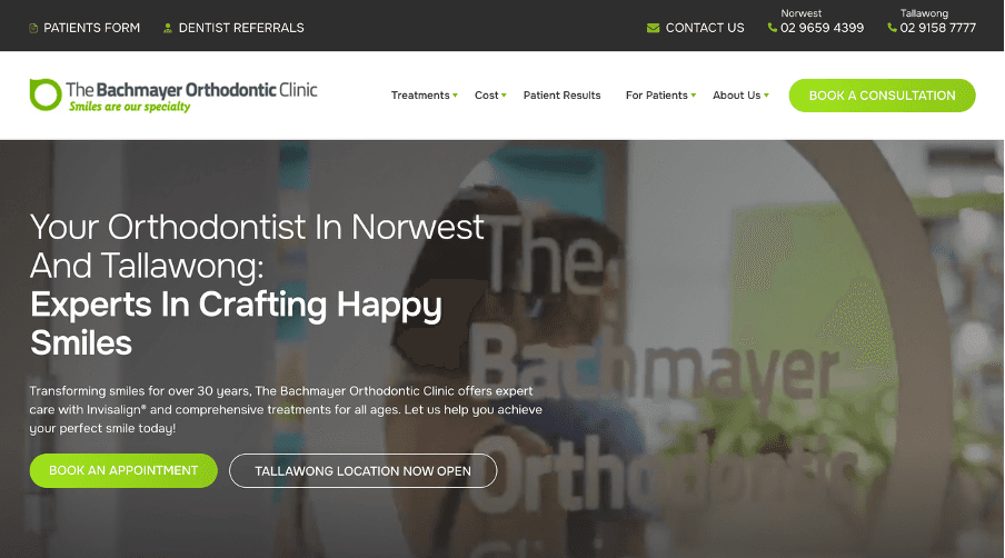 Bachmayer Orthodontics desktop