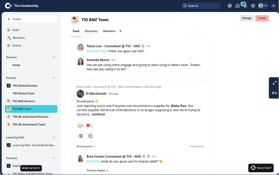 TIO member forums