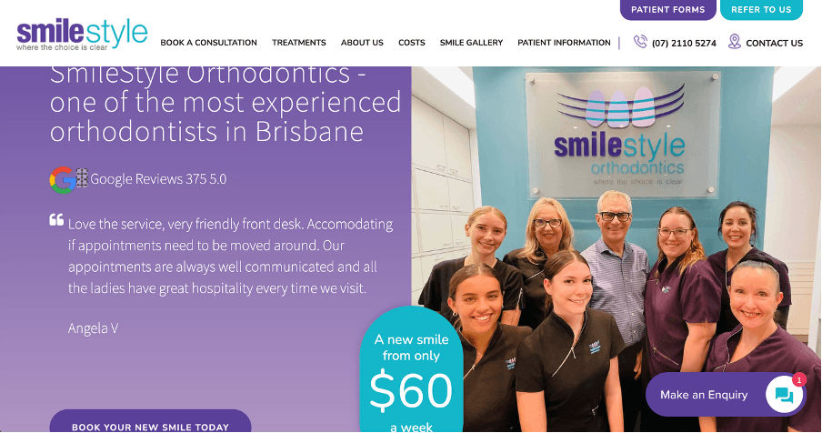 Smile Style Orthodontics website