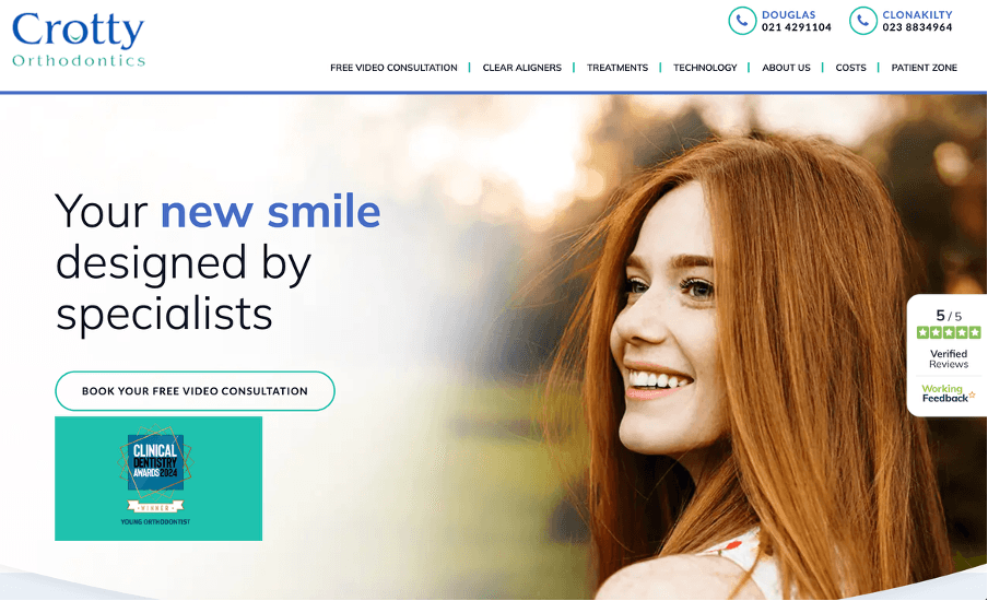 Crotty Orthodontics website