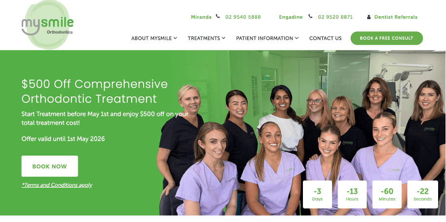 Landing page desktop